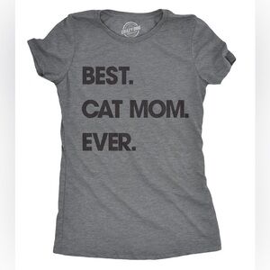 Best cat mom ever shirt for cat lovers! Size L dark heather grey